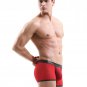 3PK Sexy Mens Underwear Mesh Perforated Holes Translucent Boxer Briefs Underpants Red MJ1911