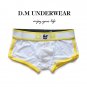 Gay Mens Sexy D.M Underwear Perforated Mesh Holes Back Zipper Boxer Briefs Underpants White
