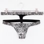 Multi-color 4PK Gay Men's Sexy Underwear Snake Low-rise Cut-out Thong T-string Underpants KX020LT