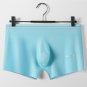 3PK Men's sexy underwear lingerie translucent quick-dry pouch boxer briefs Sky Blue 3058PJ