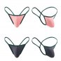 5PK Multi-color Mens Sexy Y-string Low-rise Tagless Ice-silk Quick-drying Thongs Underpants KX028DK