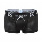 Black 3PK Sexy men's underwear mesh perfortaed pouch quick-dry boxer briefs underpants KX010PJ