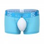 Blue 3PK Sexy men's underwear mesh perfortaed pouch quick-dry boxer briefs underpants KX010PJ