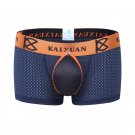 3PK Navy Sexy men's underwear mesh perfortaed pouch quick-dry boxer briefs underpants KX010PJ