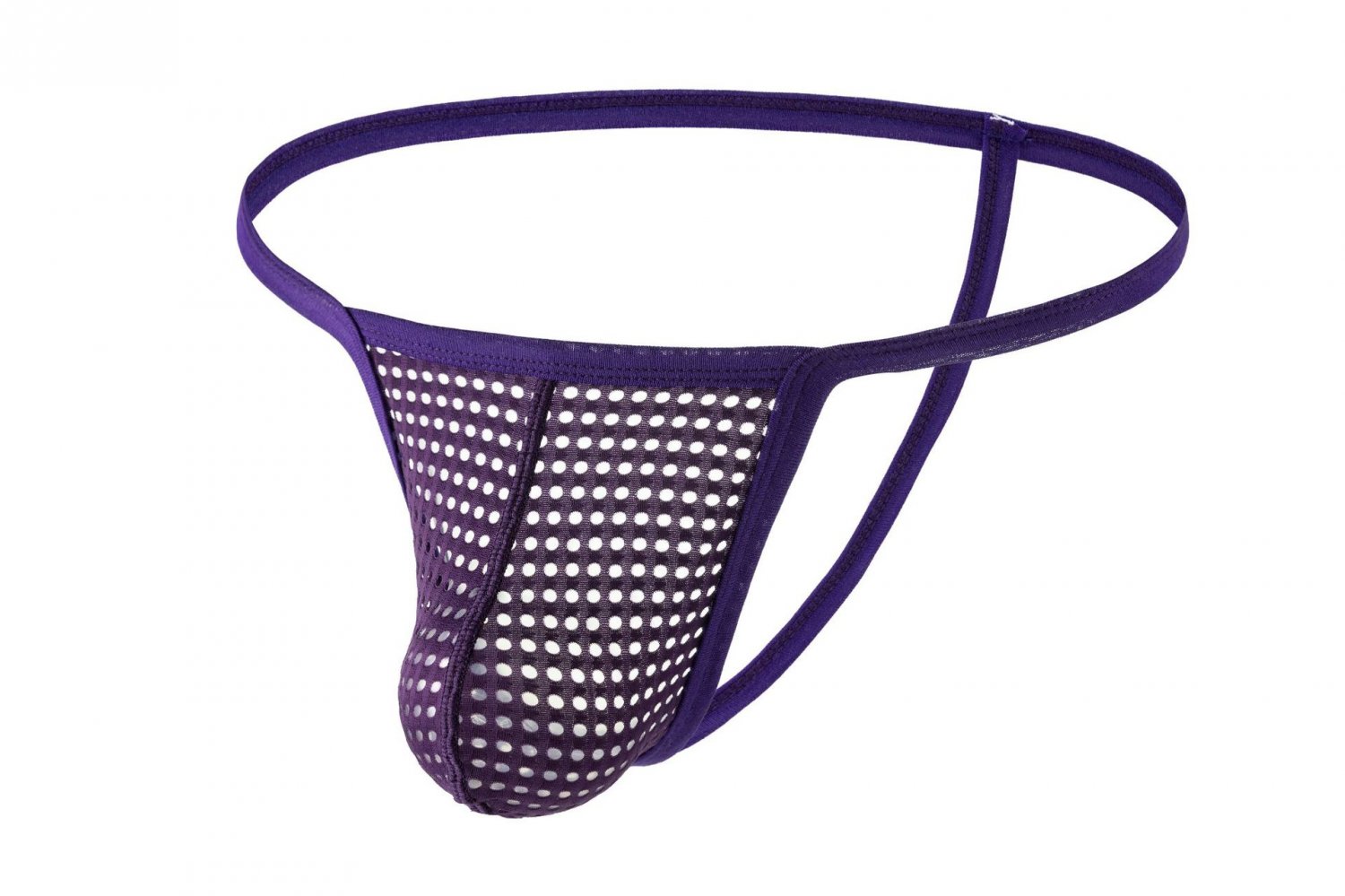 Purple 10-pack Gay Men's sexy lingerie mesh holes thong T-back Tenga underpants E108
