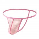 Pink 10-pack Gay Men's sexy lingerie mesh holes thong T-back Tenga underpants E108