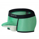 Green Men's Sexy Underwear lingerie mesh holes JJ separator youth Physiological boxer briefs KX015PJ