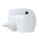 White Men's Sexy Underwear lingerie mesh holes JJ separator youth Physiological boxer briefs KX015PJ