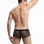 Sky Blue Men's Sexy Underwear lingerie mesh holes JJ separator Physiological boxer briefs KX015PJ