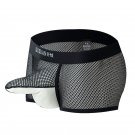 Black Men's Sexy Underwear lingerie mesh holes JJ separator Physiological sheer boxer briefs KX015PJ