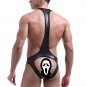 Faux Leather Gay Mens Sexy Underwear Lingerie Stretch Cut-out Bodysuit MJ1820