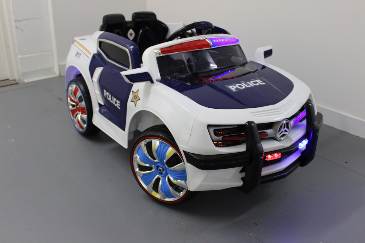 kids electric ride on police car