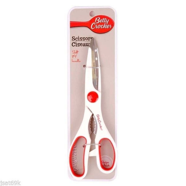 Brand New Kitchen Essentials Betty Crocker Stainless Scissors Cutting Shears USA
