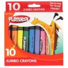 BRAND NEW PLAYSKOOL 10 COUNT COLOR JUMBO CRAYONS KIDS SCHOOL ART MARKER CRAYOLA