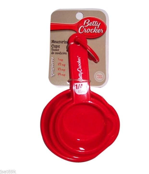 Brand New Kitchen Baking Betty Crocker Nesting Measuring Cup Set Spoons Scoops