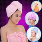 Blue Fast Drying Microfiber Hair Towel Wrapped Turban Turbie Twist Free Ship USA
