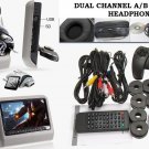 2018 9" HD Digital LCD Screen Car Headrest Monitor Mount DVD Player Headphones