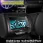 2018 TAN DIGITAL HEADREST 9" LED DVD PLAYER SCREEN MONITORS & ZIPPER COVERS