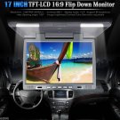 17 Inch TFT LCD Roof Overhead Car Monitor w/ Built-in IR Transmitter, Dome Light