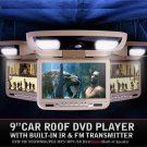 2018 NEW TAN 9" LCD DVD FLIP DOWN OVERHEAD ROOF LCD MONITOR DVD PLAYER USB GAMES