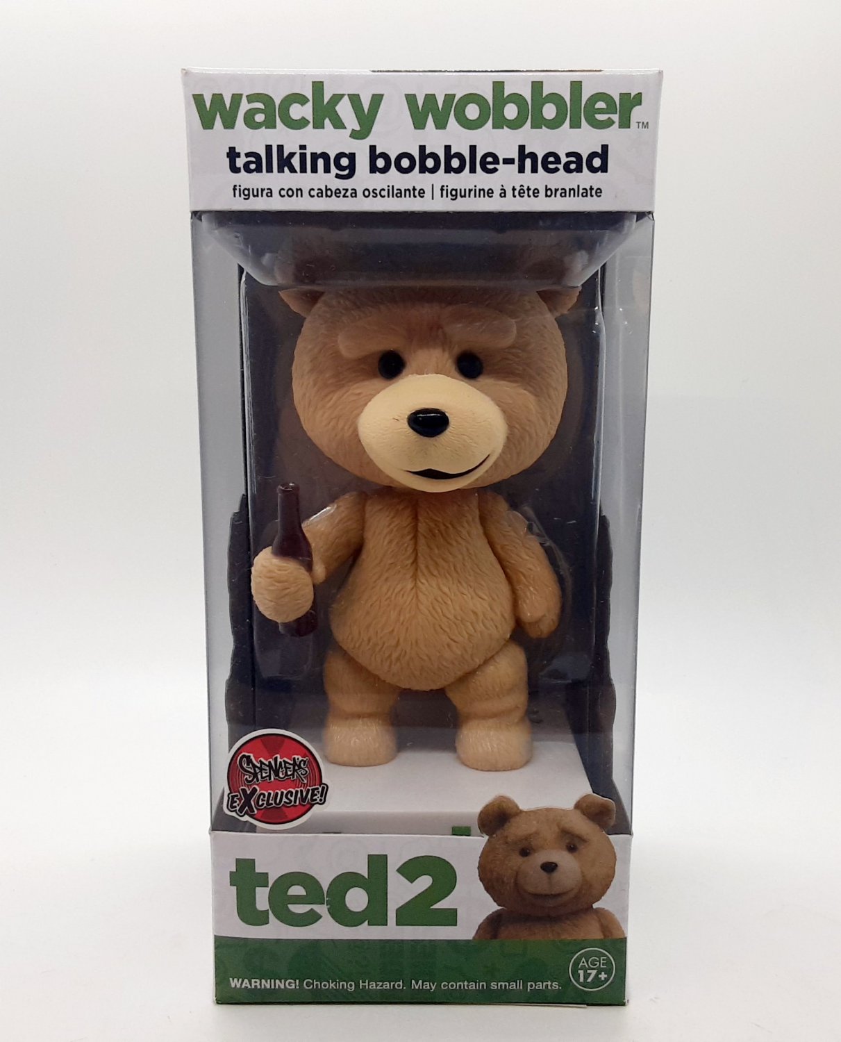Spencer's Exclusive Ted 2 Wacky Wobbler Talking Bobble Head