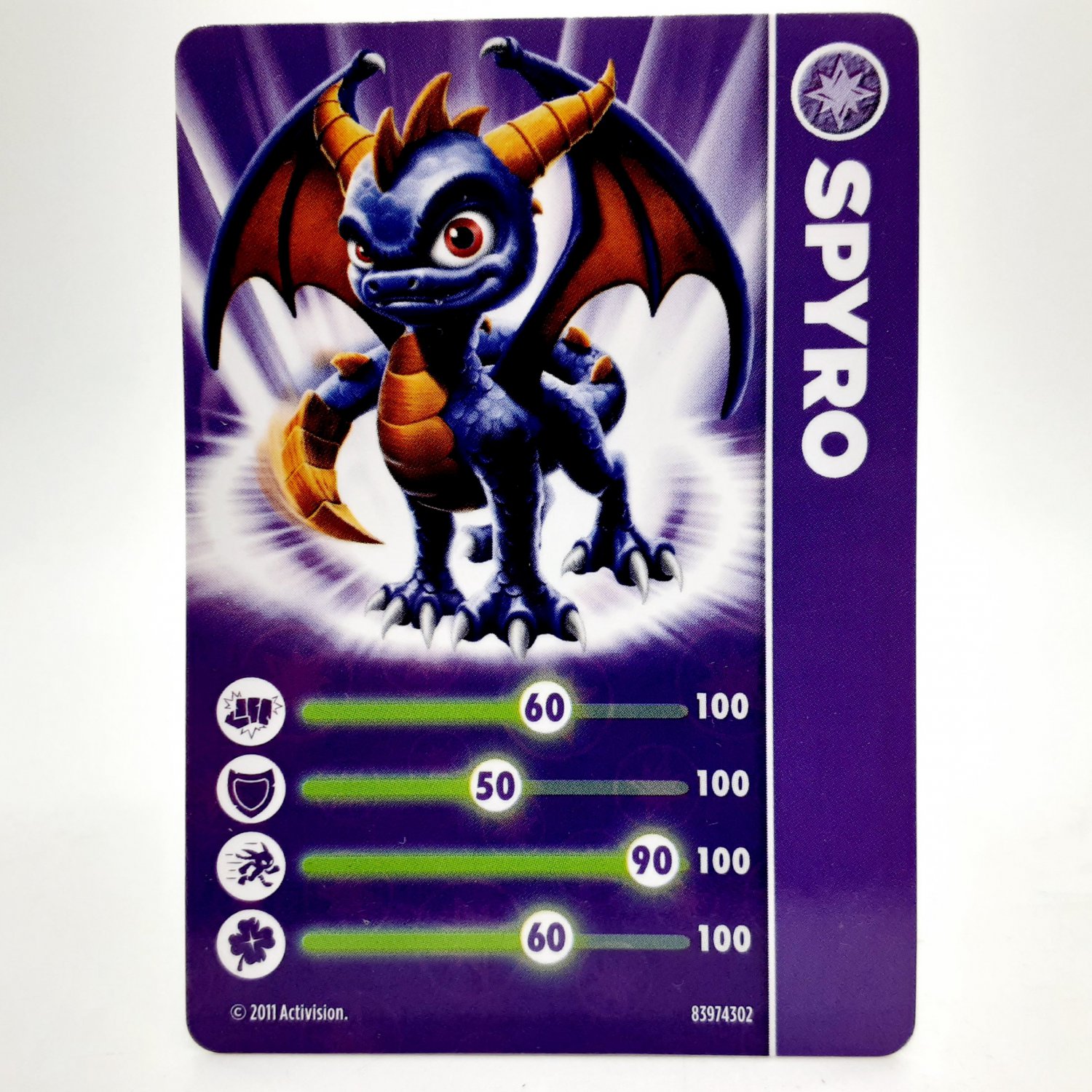 Skylanders Spyro's Adventure Spyro Figure and Card