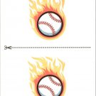 2012 Triple Play Tattoos 1 Flaming Baseball