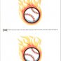 2012 Triple Play Tattoos 1 Flaming Baseball