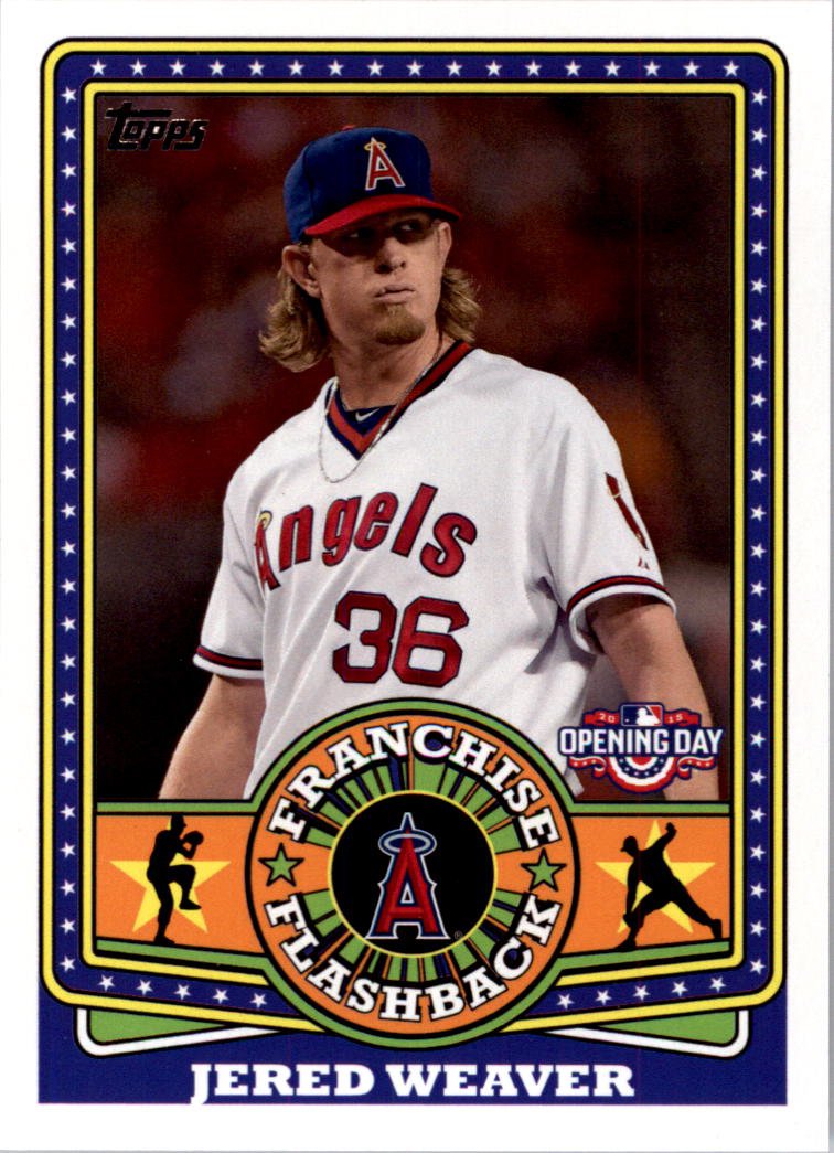 2015 Topps Opening Day Franchise Flashbacks FF14 Jered Weaver