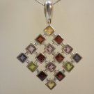 Vintage Hand Crafted 925 Necklace with Cz Facet Stones