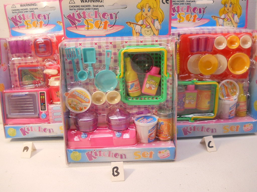 plastic miniature kitchen set