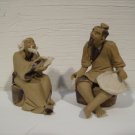 Vintage Chinese Clay Fisherman w/Book