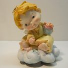 Porcelain Angel Boy on Clouds Musical Figurine Figure #msl134