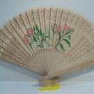 Asian Hand Painted Floral Scented  Wooden Hand Folding Fan  n42