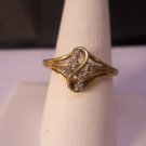 18 kt GP Austrian Crystals S Design Ring Size 10   #FJW521