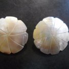 Natural Shell Post Carved Design Earrings Shells Hand Made  #FJW291