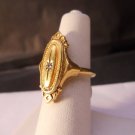 18 kt GP Overlay Fancy Designer Style Ring Size 7  #FJW510