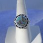 Abalone Crafted Solid Sterling Silver Ring Sz 8.5 New Vintage