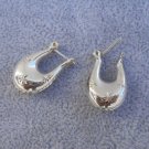 D/C Engraved Puff 925 Sterling Silver Dangle Earrings