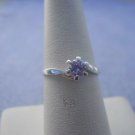 Lavender Prong Set 925 Solid Sterling Silver Ring Sz 6.75 