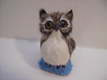 Furry Fur Owl Furry Friends Owls Collectible Figurine
