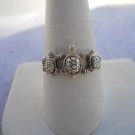 925 Silver Three Turtles Ladies Ring Size 10 Vintage