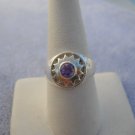 Amethyst with Crown Design Sterling Silver 925 Ring Sz 9