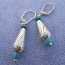 925 Southwestern Turquoise Stone & Silver Dangle Earrings