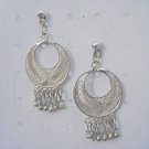 925 Fine Post w/Ball Dangles Earrings Sterling Silver