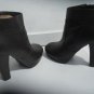 Fiomi Womans Brown Leather Boot Zippered Bootie Size 8