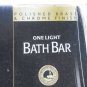 Hampton Bay 1 Light Bath Bar Brass & Chrome Finish Frosted Glass Shade
