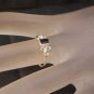 925 Crafted Solid Sterling Silver Black Onyx Ring Sz 6 & 8 Vintage