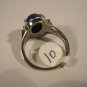 Silver Glass Stone & MOP Designer Ring Sz 10 Fashion