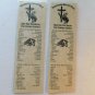 2x Cowboy Ten Commandments Book Marker Page Bible Church